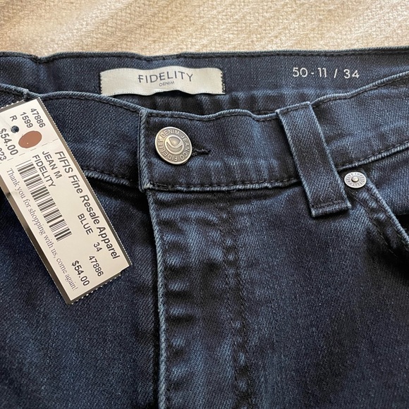 Mens jeans by Fidelity. Waist size 34” Color is Black. - Picture 8 of 8